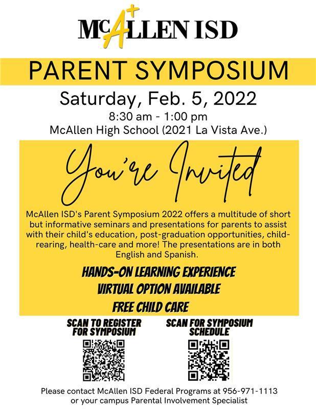Parent symposium flyer