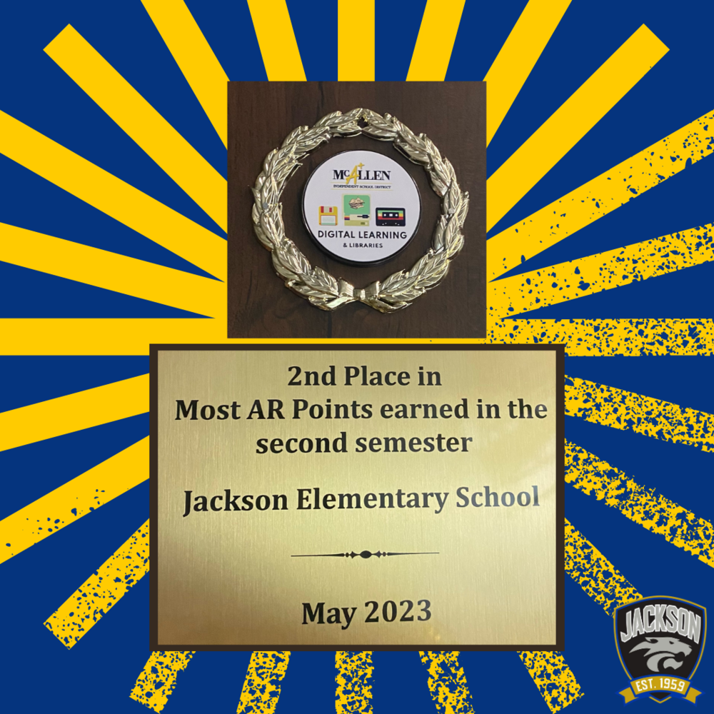 2nd Place in Most AR Points Earned