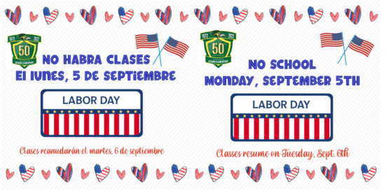 Labor Day Bilingual flyer