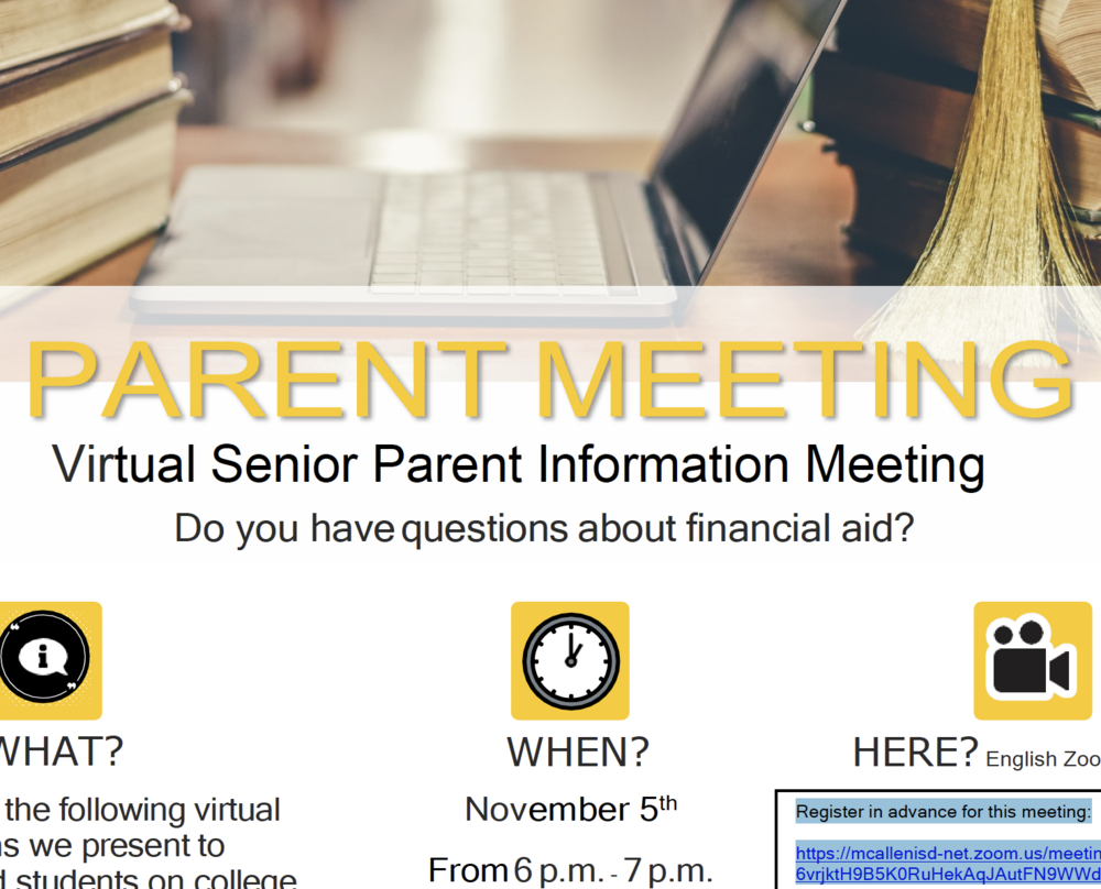 Senior parent info meeting set for Nov 5