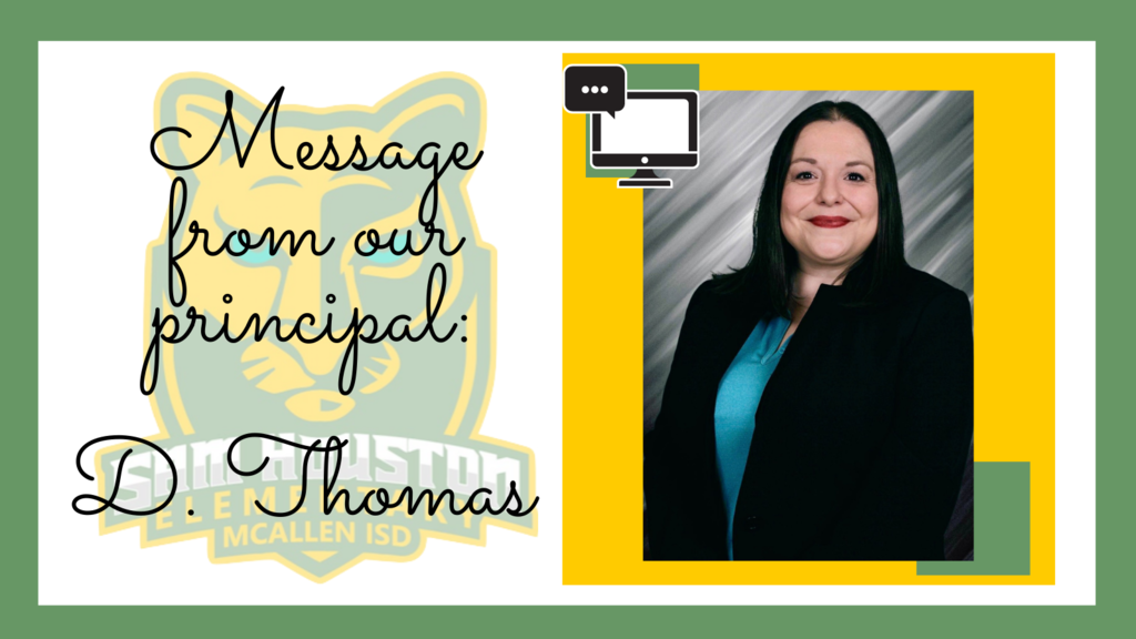 Message from our principal: D. Thomas