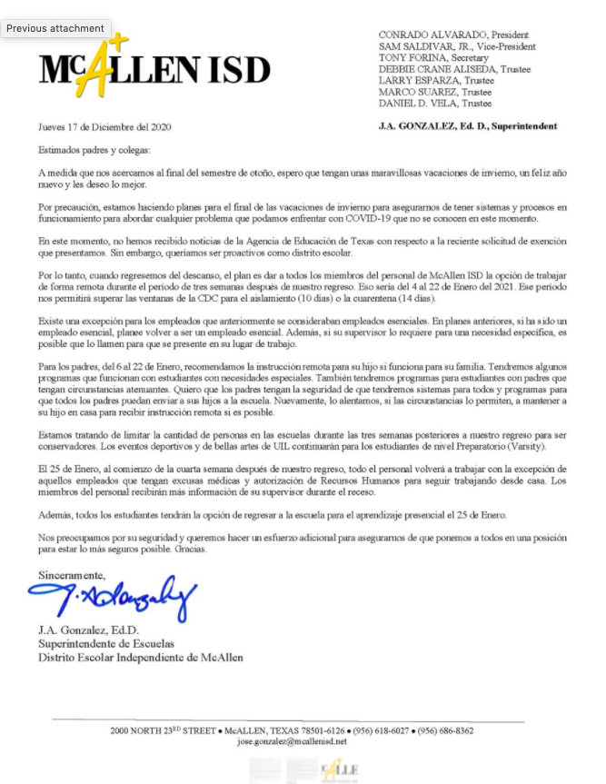 Spanish Letter