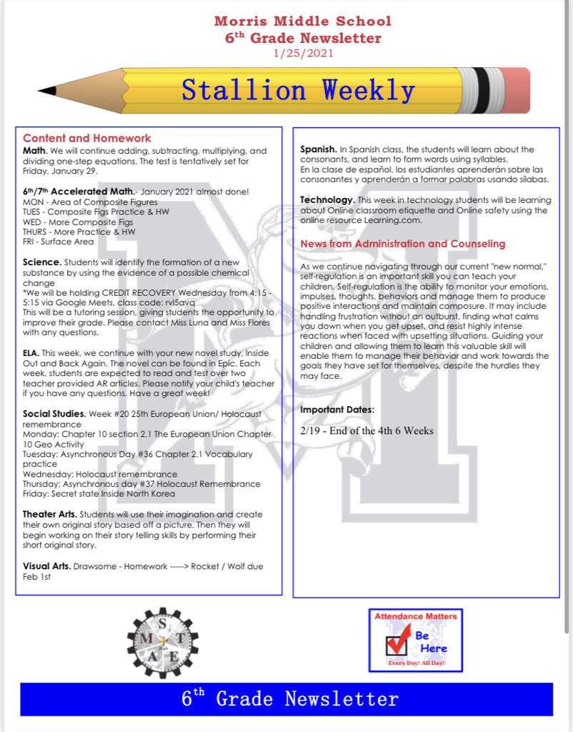 6th newsletter