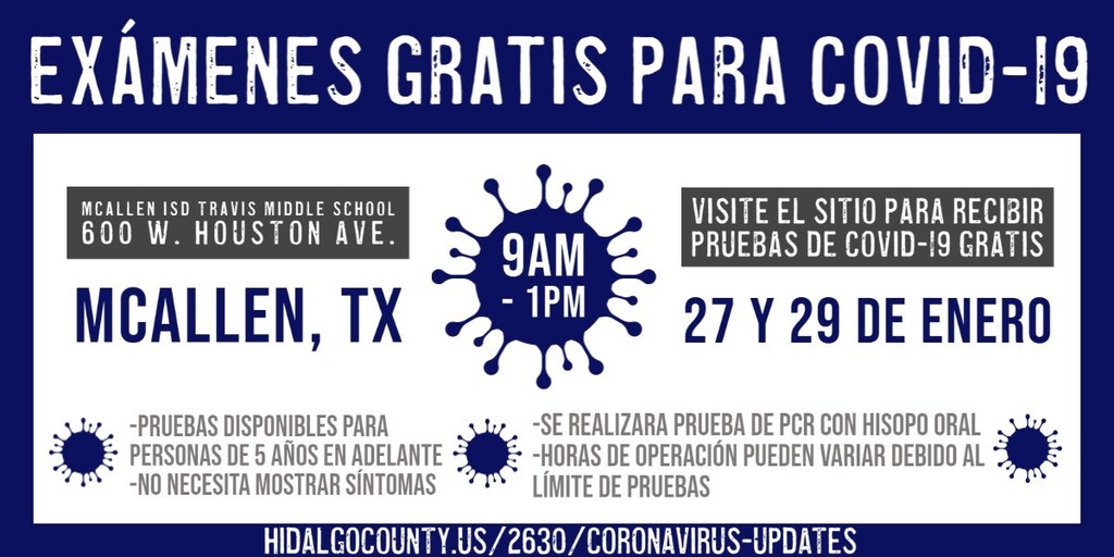 Examenes Gratis para COVID-19