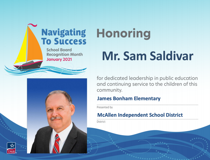 School board member, Sam Saldivar
