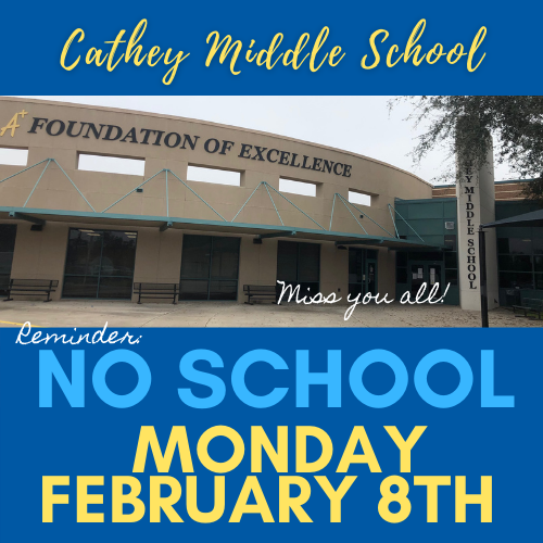 No School Monday Feb 8