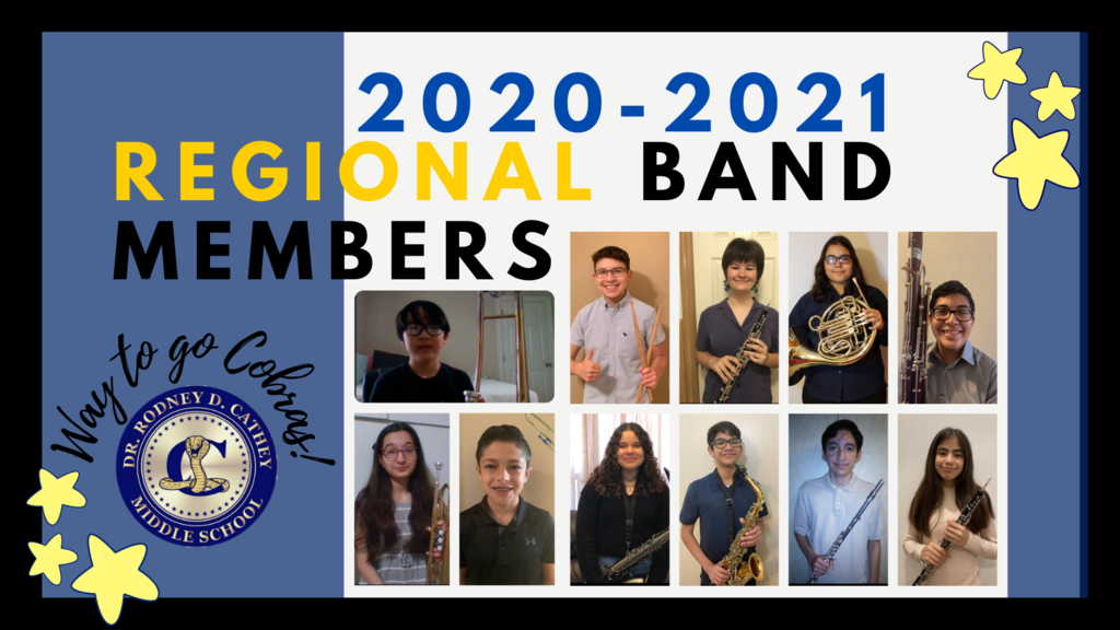 Congratulations to our Regional Band Members!