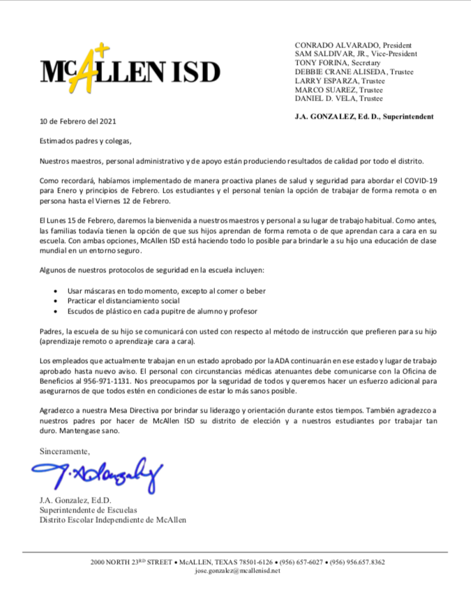 Spanish Letter