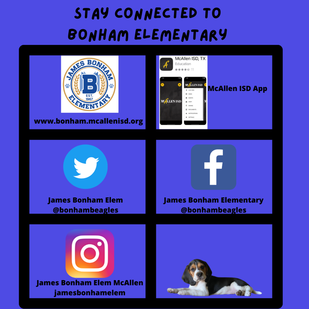 Bonham Elementary Social Media outlets