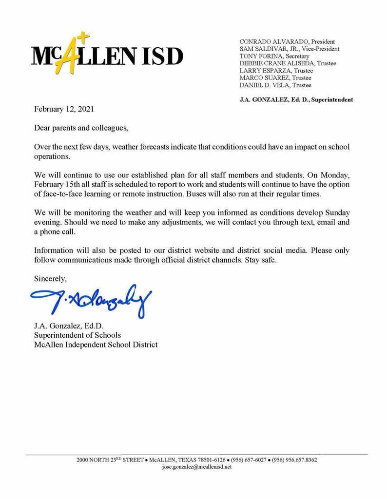Weather Letter English