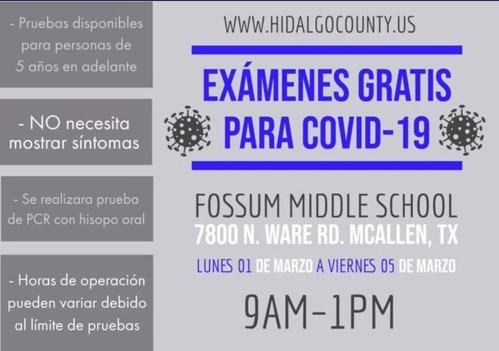 Free COVID-19 Testing Spanish