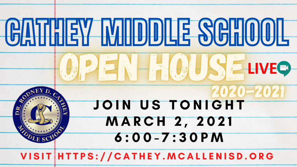 CMS Open House March 2, 2021 from 6-7:30