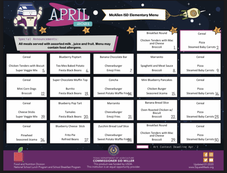 april menu