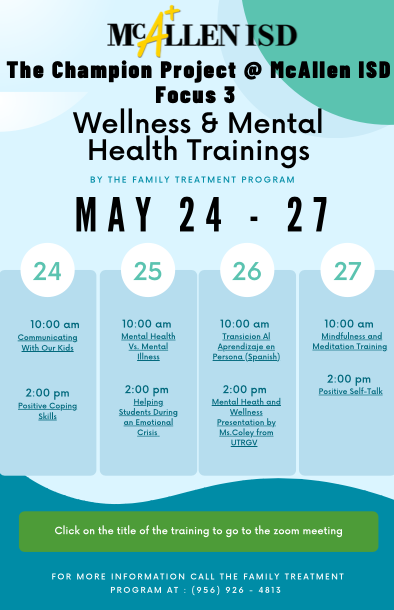 Wellness & Mental Health Trainings May 2021