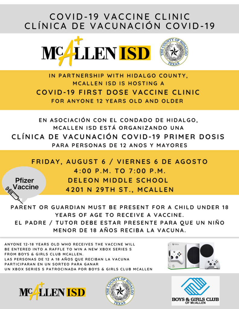McAllen ISD & Hidalgo County Covid Clinic - DeLeonMS_Aug_6