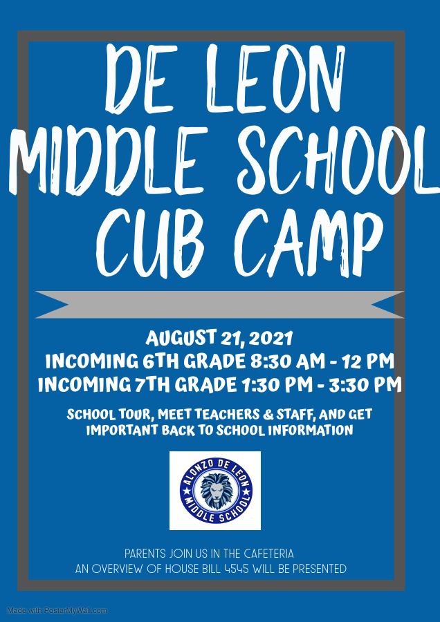 De Leon MS Cub Camp 21-22