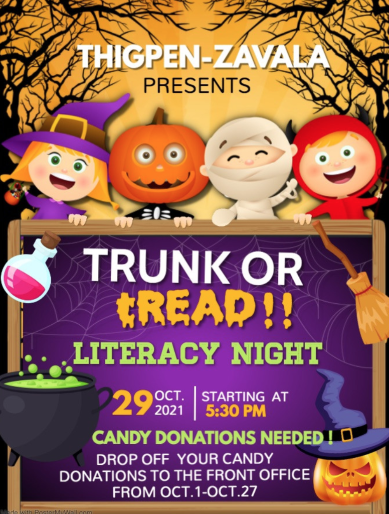 Trunk or tread literacy night