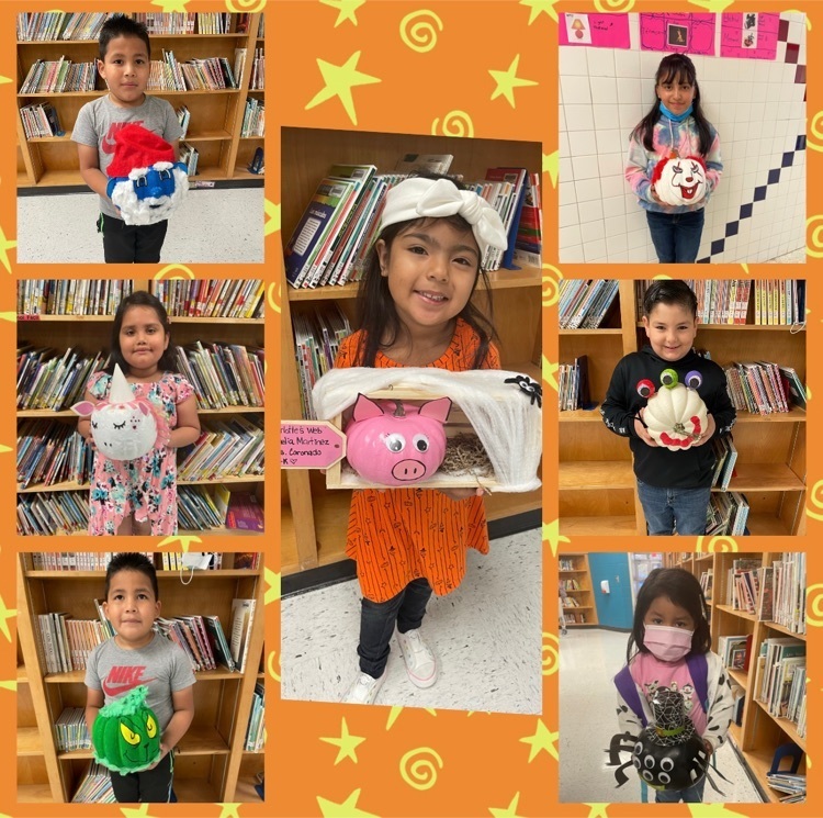 students with their pumpkins