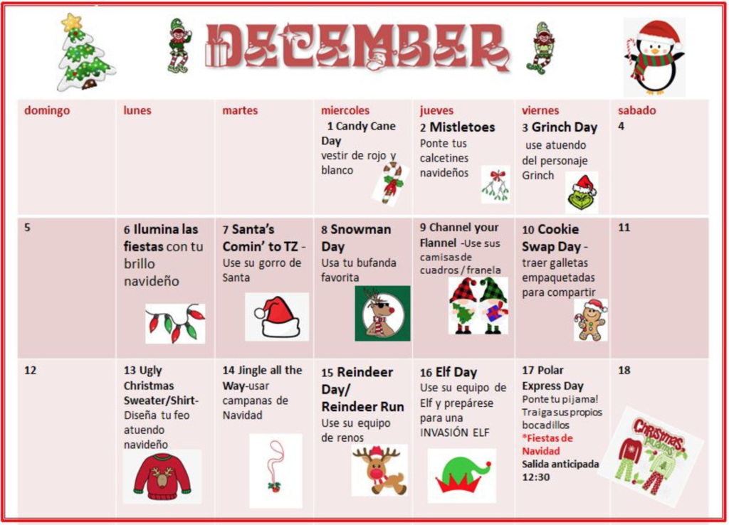 December Theme Days