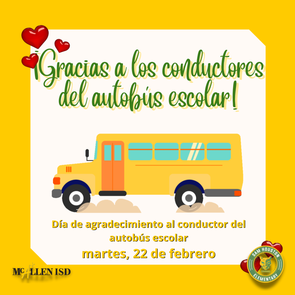 School Bus Driver Appreciation Day Spanish