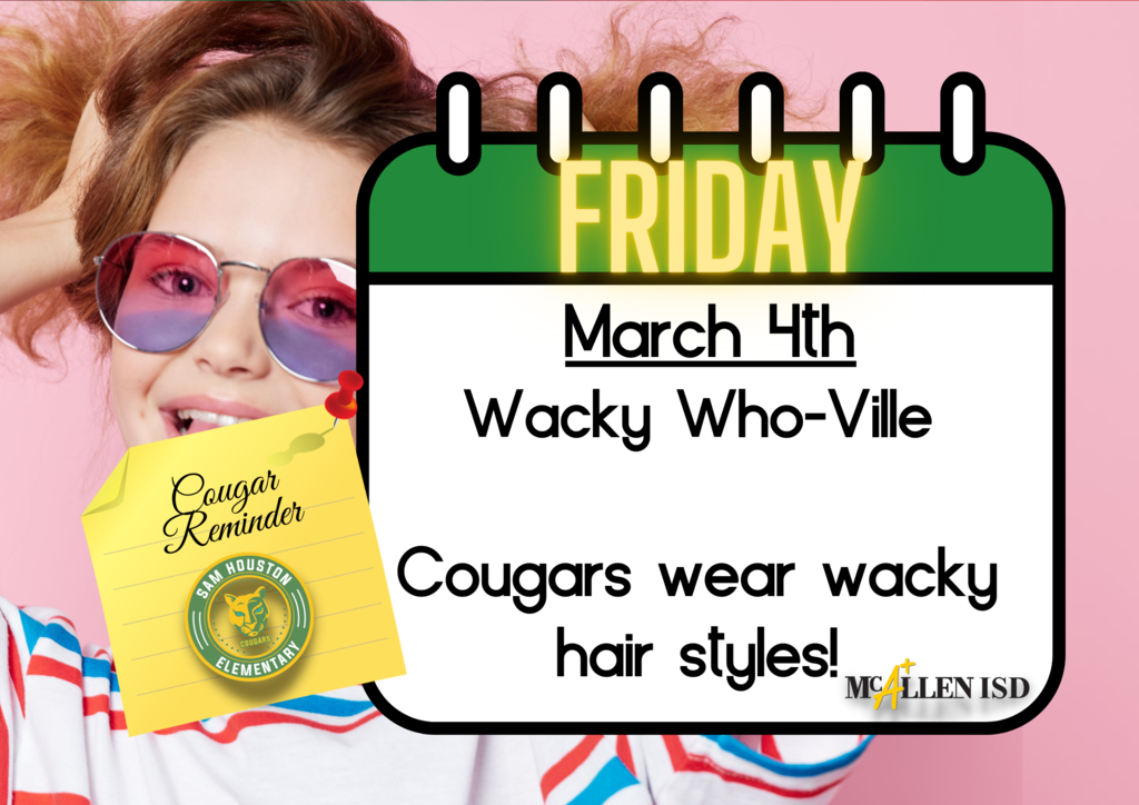 Cougars wear wacky hair styles! English