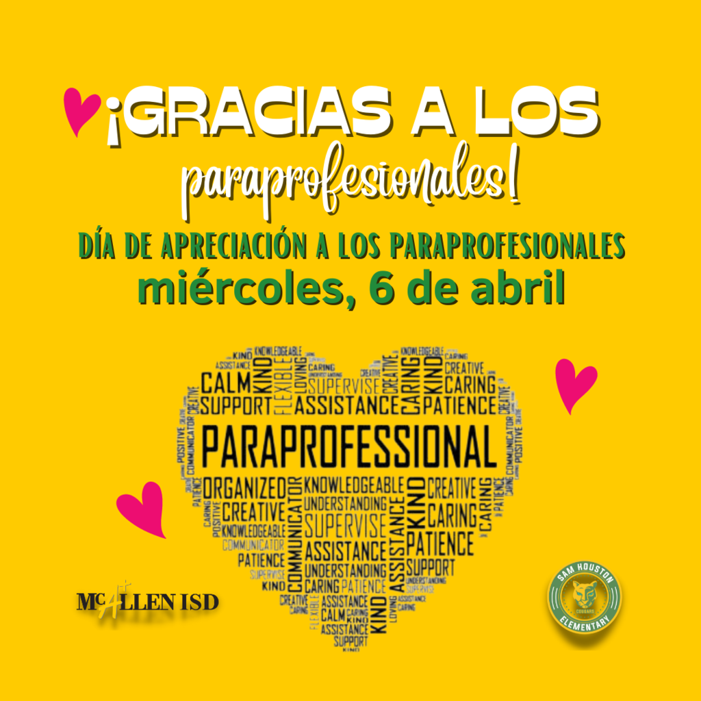 Paraprofessional Appreciation Day Spanish