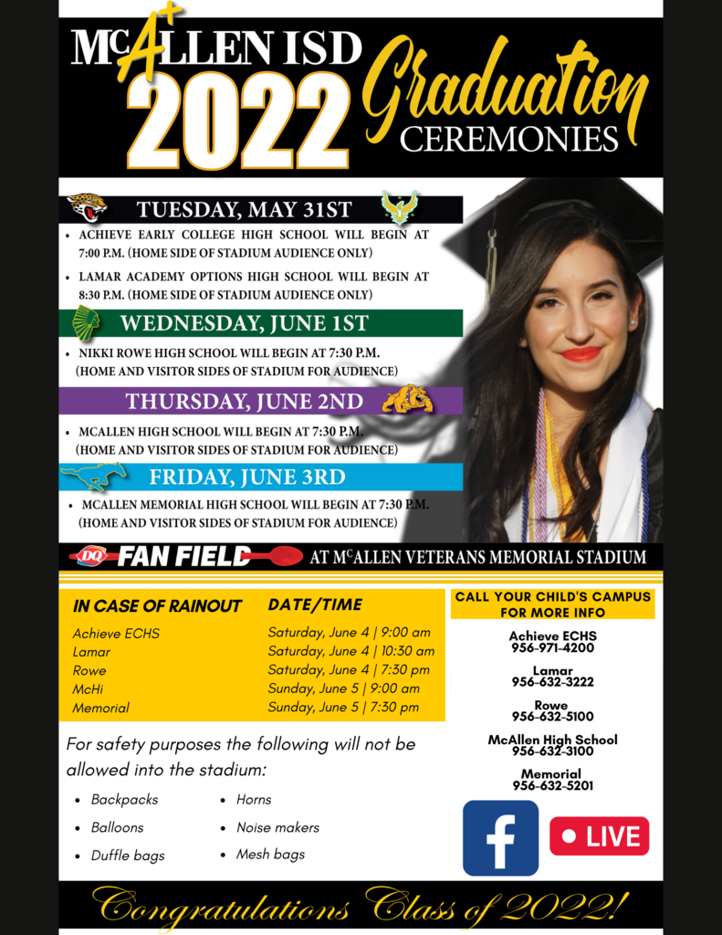 McAllen ISD Graduations 2022