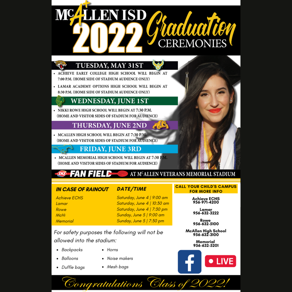 McAllen ISD Graduations 2022