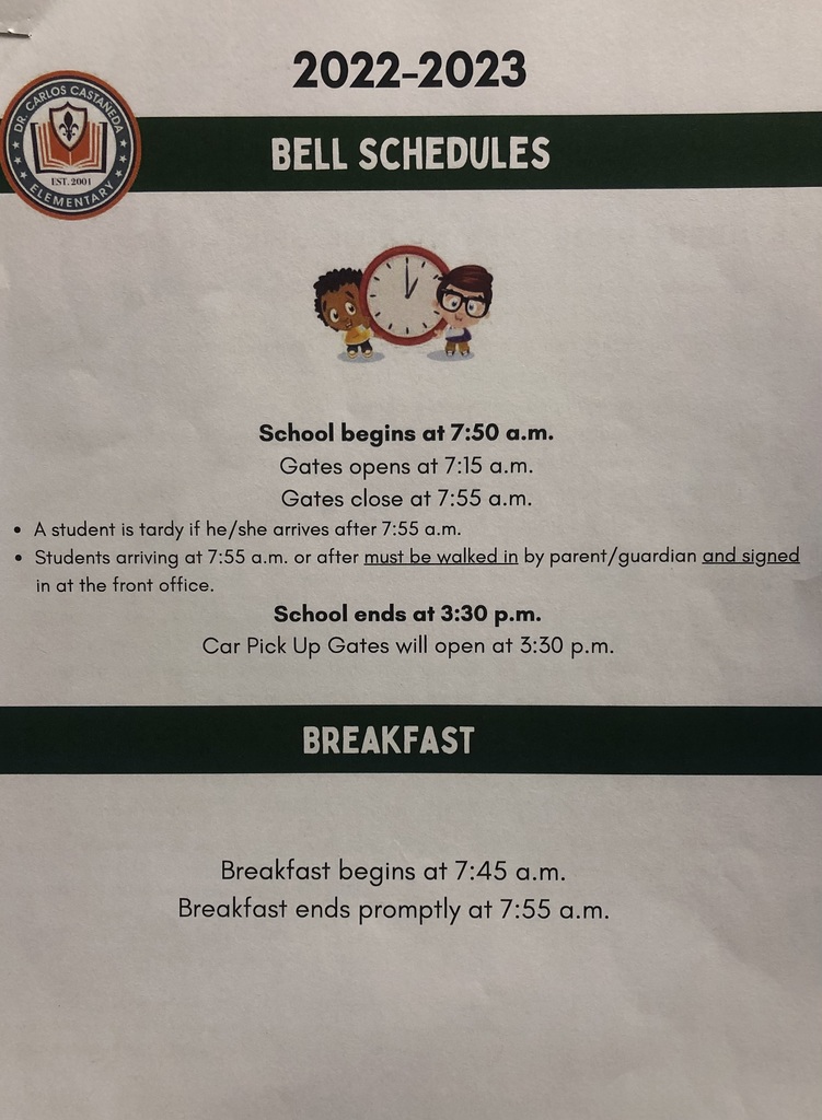 2022-2023 Bell Schedules