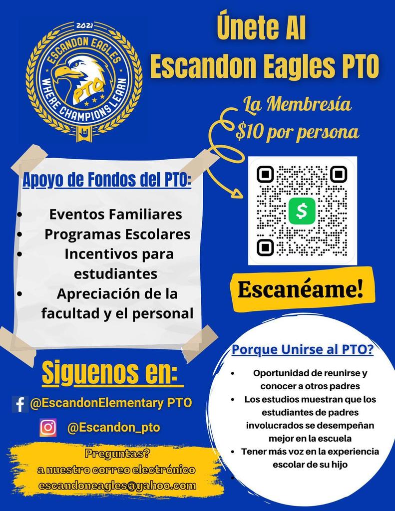 Join the Escandon Eagles PTO