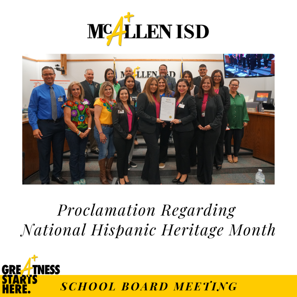 Proclamation Regarding  National Hispanic Heritage Month