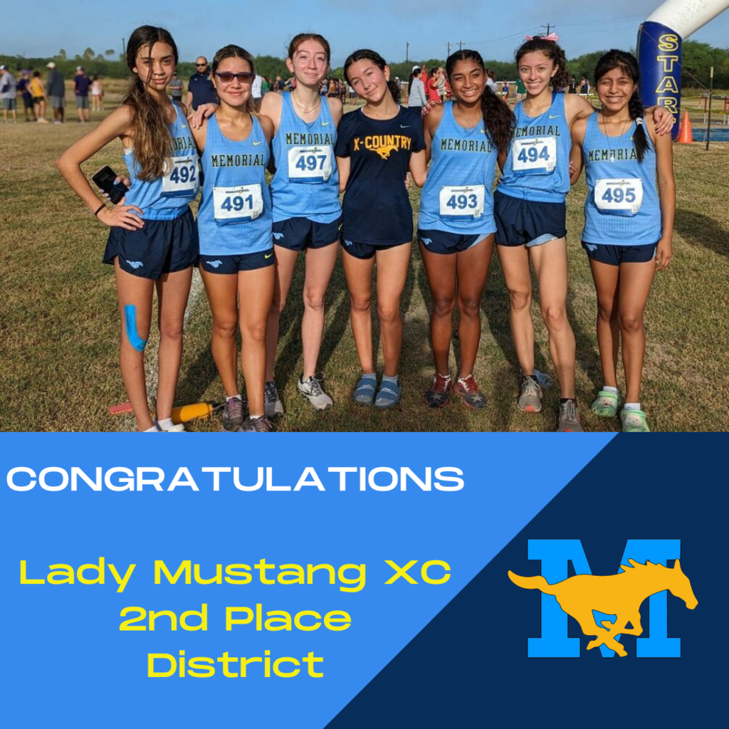 Congratulations Lady Mustang XC for placing 2nd at District!