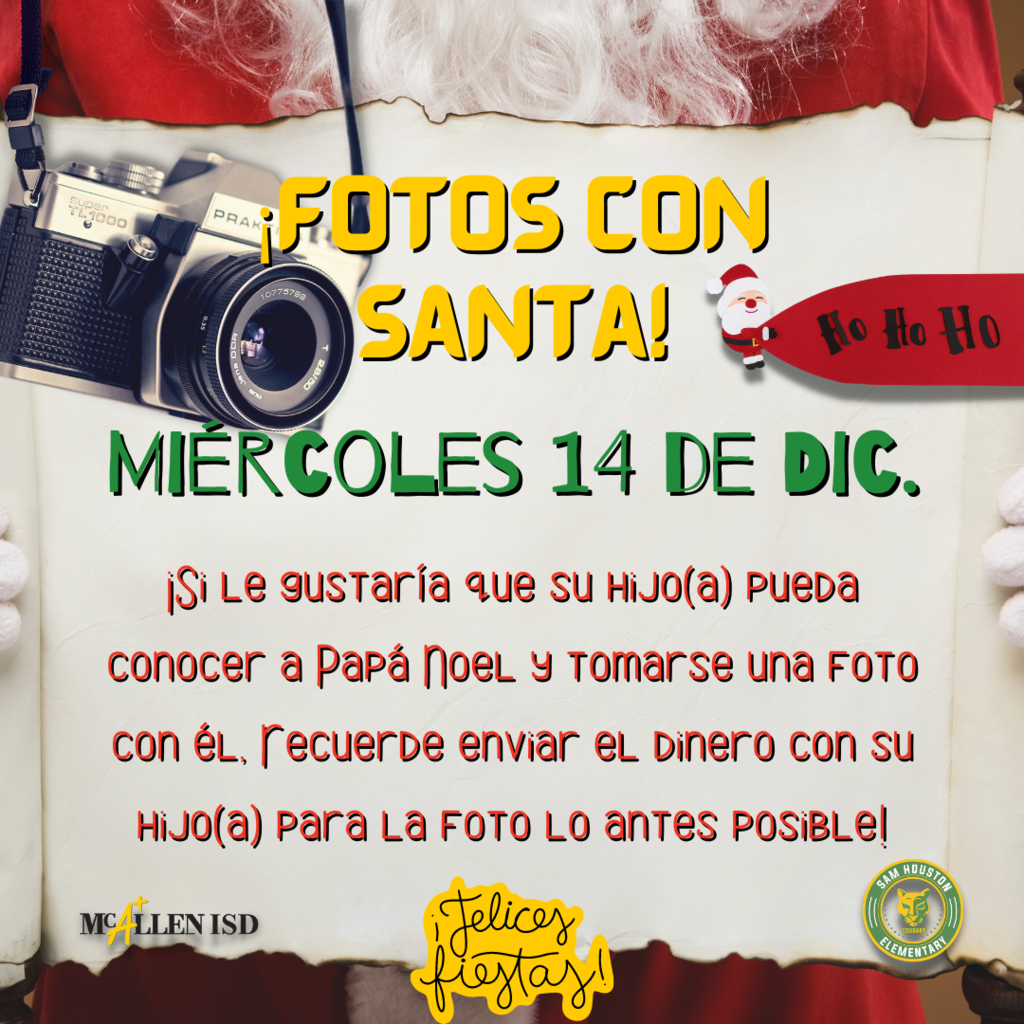 Pictures with Santa Spanish