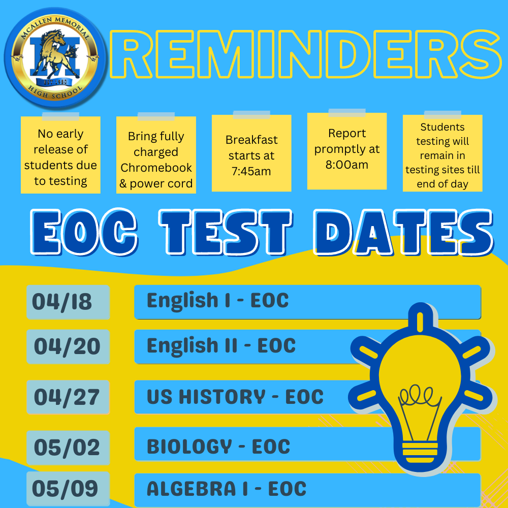 EOC Test Dates