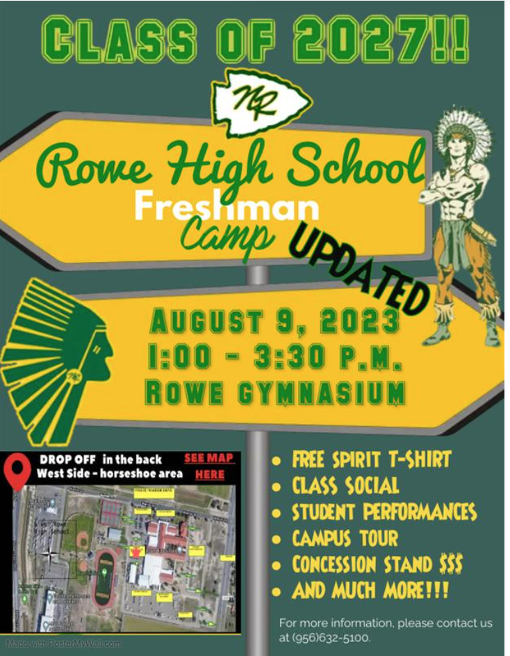 Rowe High School Freshman Camp, Class 0f 2027
