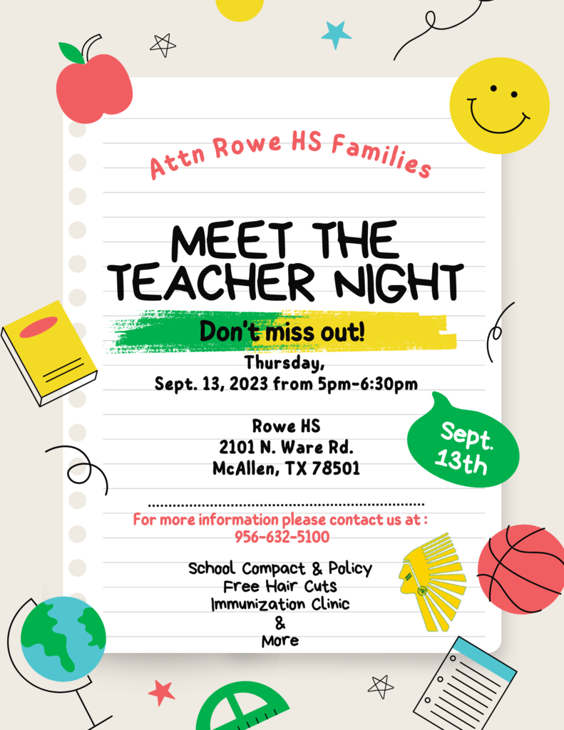 Meet the Teacher 9/13/23 English flyer