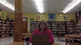 Mrs. Infante in the Bonham library