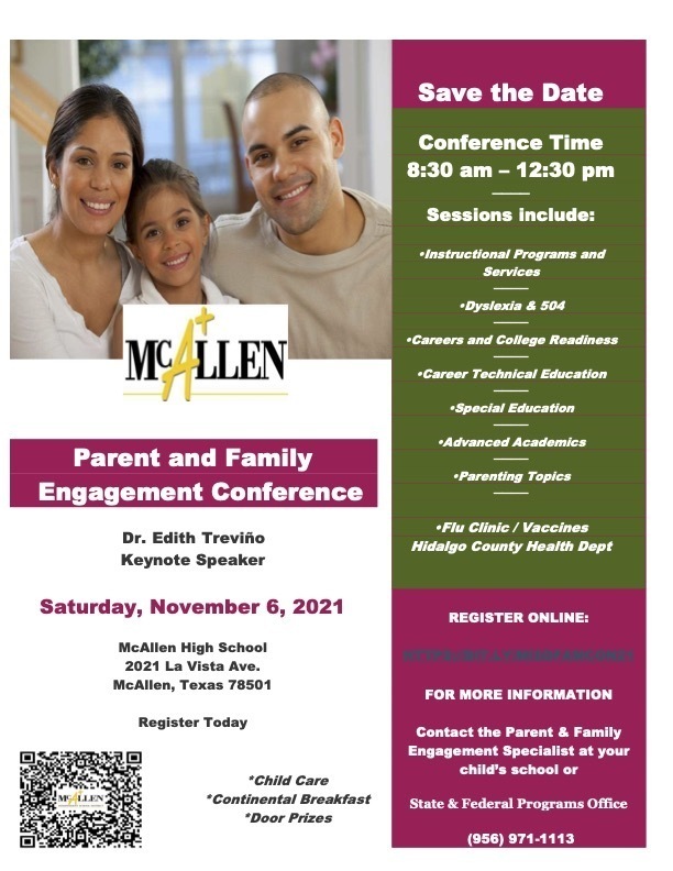 Mcallen ISD Parent and Family Engagement Conference November 6 2021